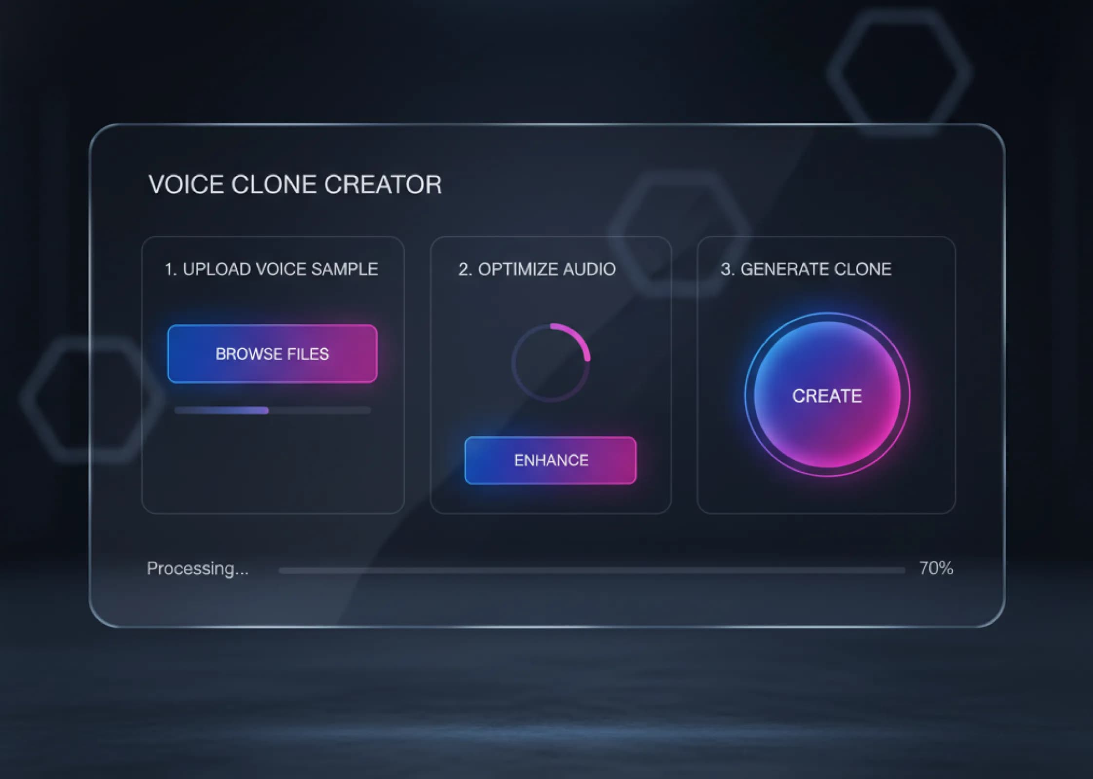 Clone My Voice AI Interface Screenshot