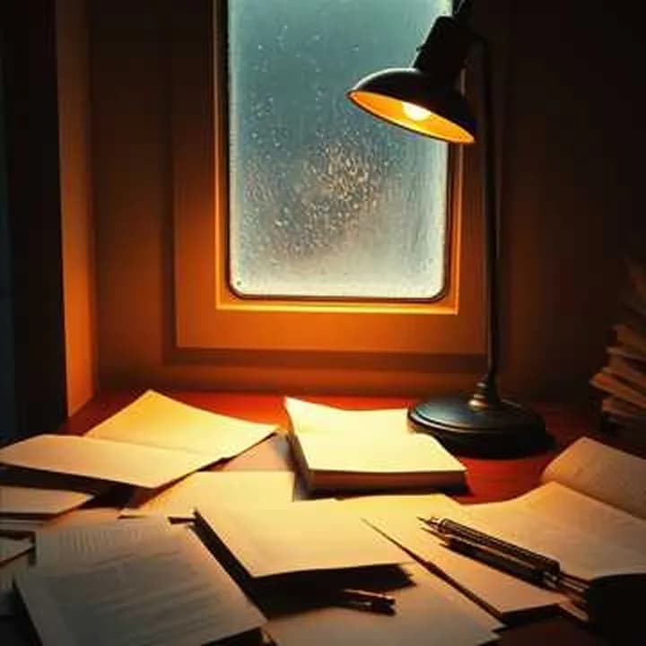 Lamp Light and Loose Pages - AI Lofi Music
