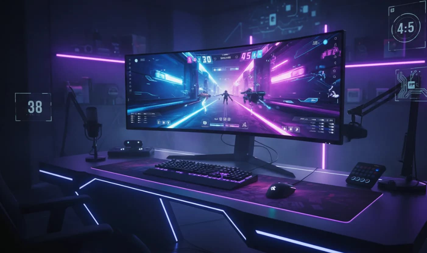 RGB gaming streaming with copyright-free beats from an AI DJ song maker