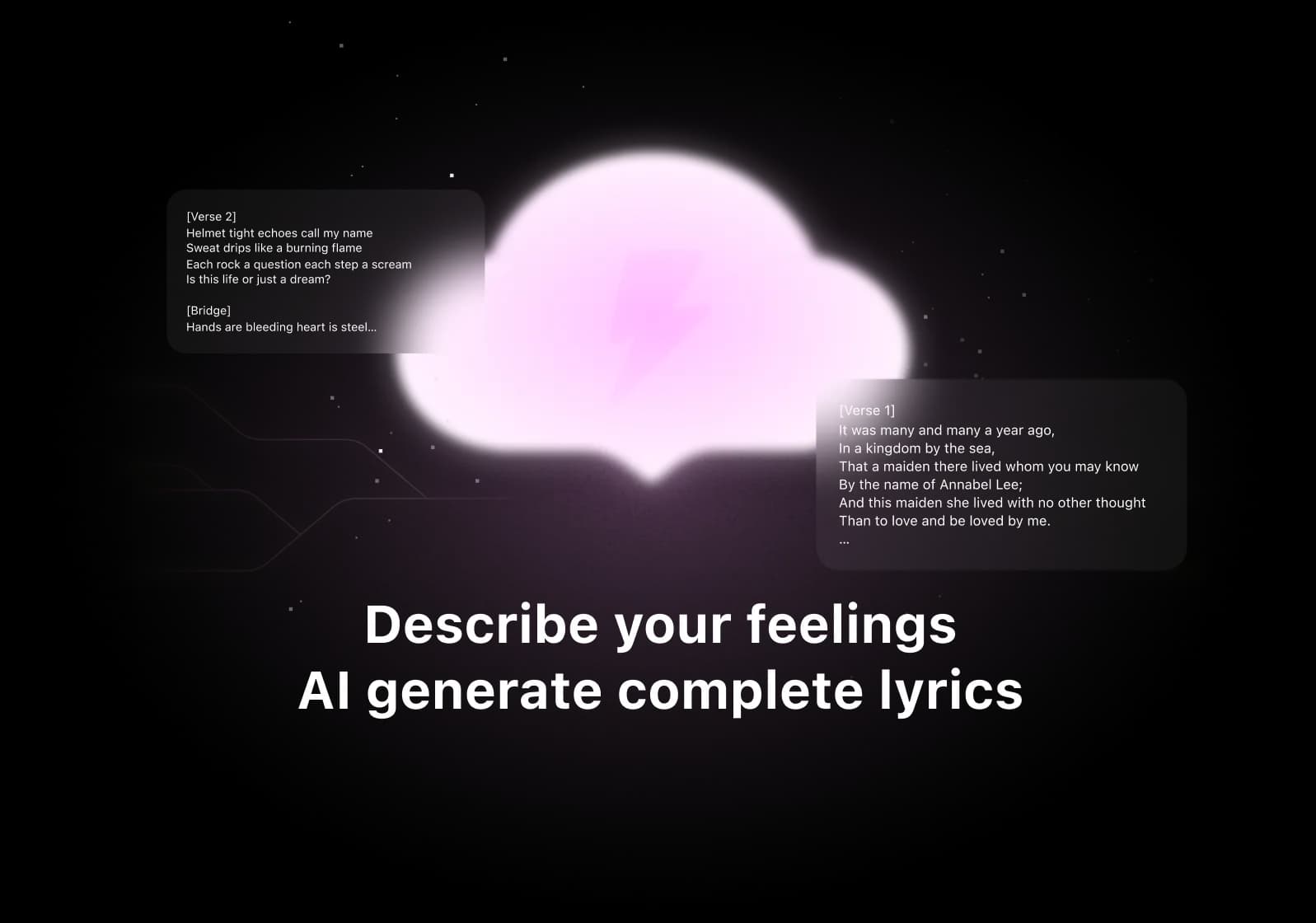 AI lyrics generator empty result placeholder