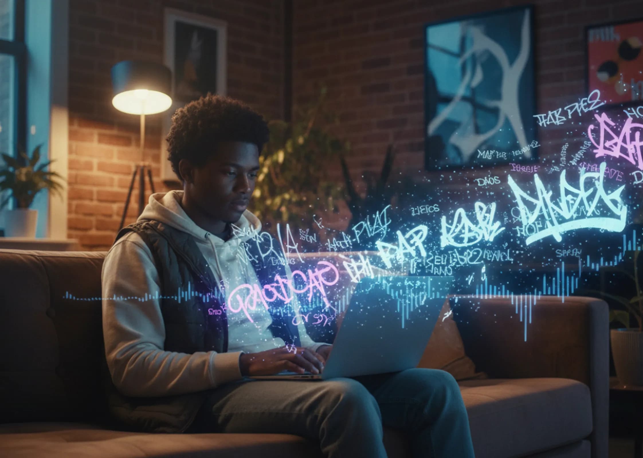 Using an AI Rap Generator to Type a Personal Story