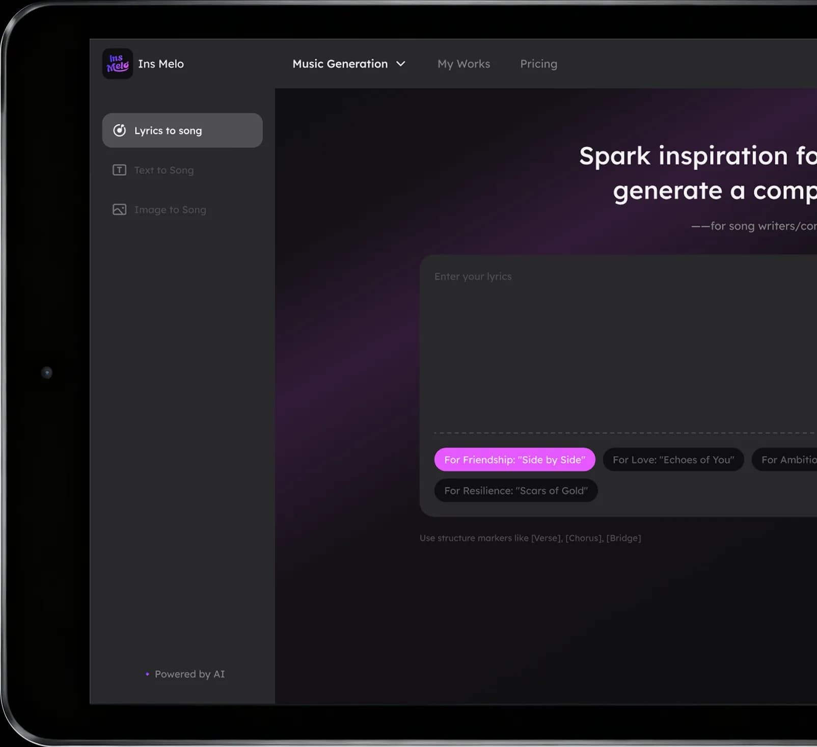 Input Your Text Prompt